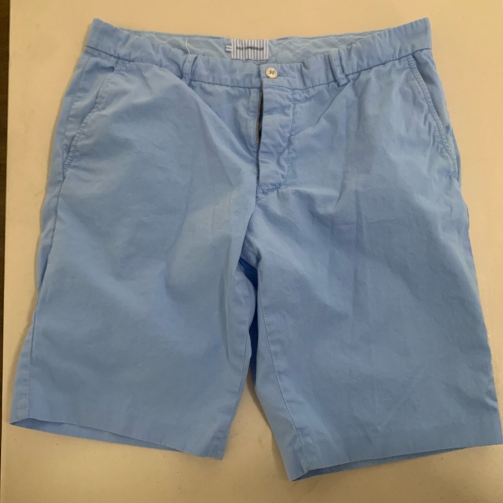 Sky Blue Men's Flat Front Shorts